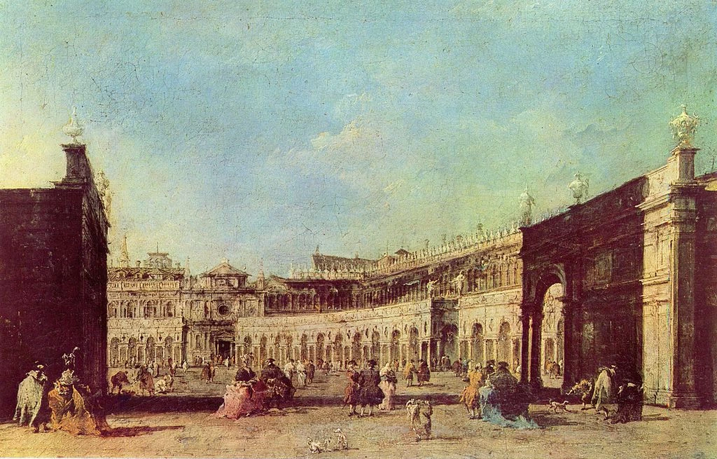 Piazza San Marco dal lato opposto con la facciata della chiesa del Sansovino - Kunsthistorisches Museum